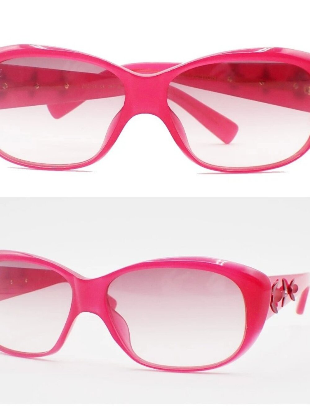 LOUIS VUITTON Sunglasses Eye Wear Metal Plastic Gold RED Italy Z0219E 65KC958